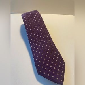 Purple Wool Polka Dot Tie
